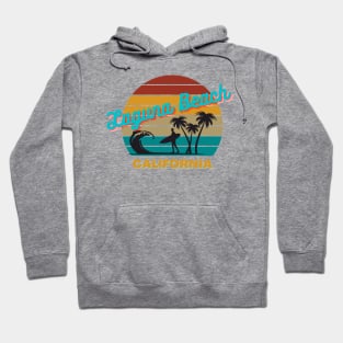 Laguna Beach California Retro Vintage Sunset Graphic Design Hoodie